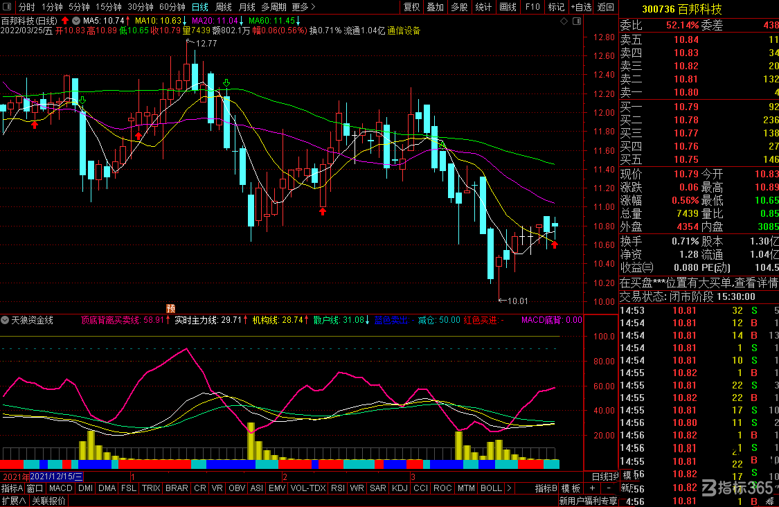 通达信天狼资金线副图指标 抓住牛股低位吸筹阶段2.png